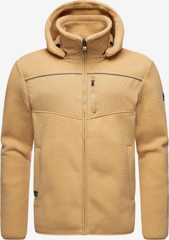 STONE HARBOUR - Chaqueta polar funcional en beige: frente