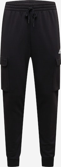 ADIDAS SPORTSWEAR Workout Pants 'Essentials Fleece' in Black / White, Item view