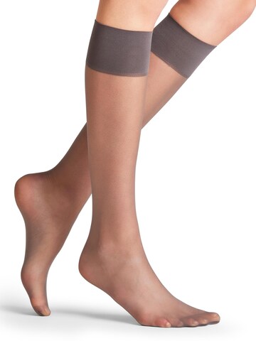 FALKE Knee High Socks 'Pure Matt' in Grey