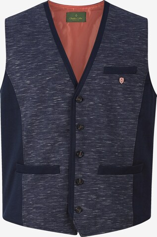 Charles Colby Suit Vest ' Duke Graham ' in Blue: front