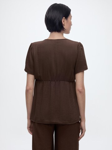 MAMALICIOUS Blouse 'MLHANNA TESS' in Brown