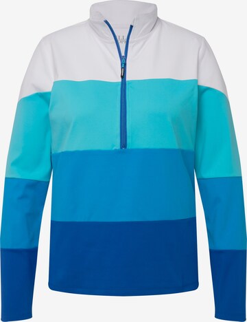 Sweat-shirt Ulla Popken en bleu : devant