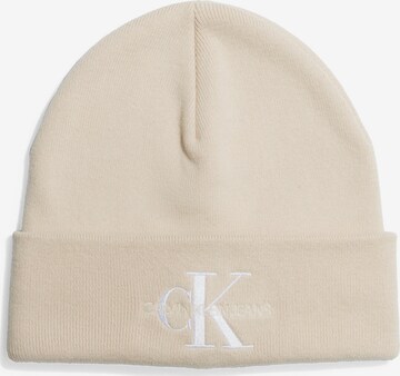 Bonnet Calvin Klein Jeans en beige : devant