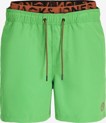 JACK & JONES Board Shorts 'FIJI' in Green: front