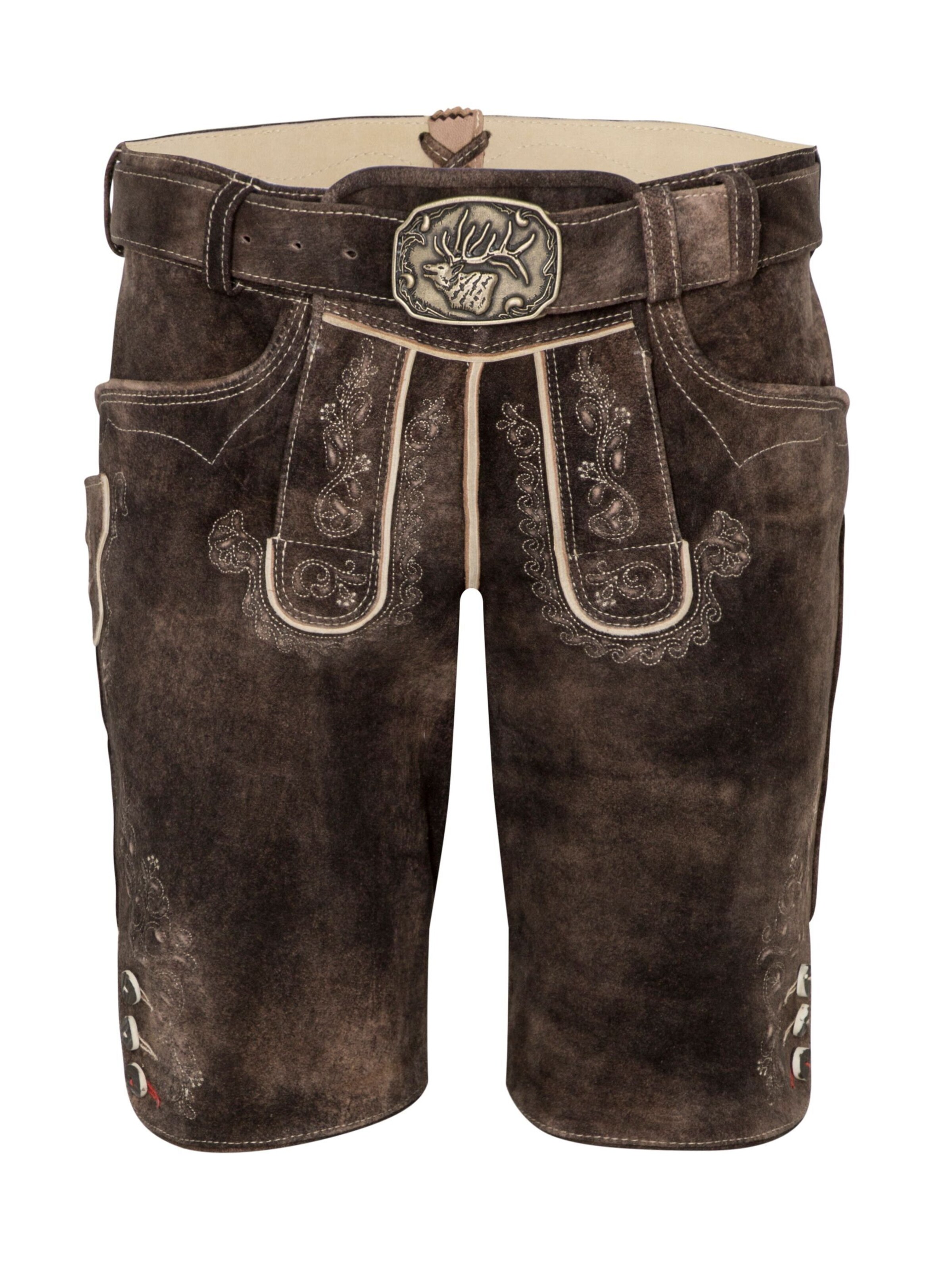 SPIETH & WENSKY Slimfit Broek 'Alex' in Bruin: voorkant