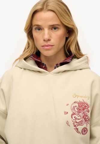 Superdry Sweatshirt 'Tokyo Narrative ' in Beige
