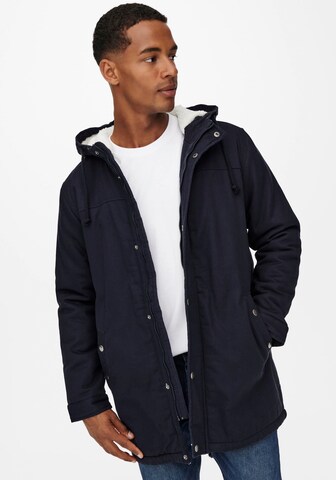 Only & Sons Přechodová parka 'Alexander' – modrá