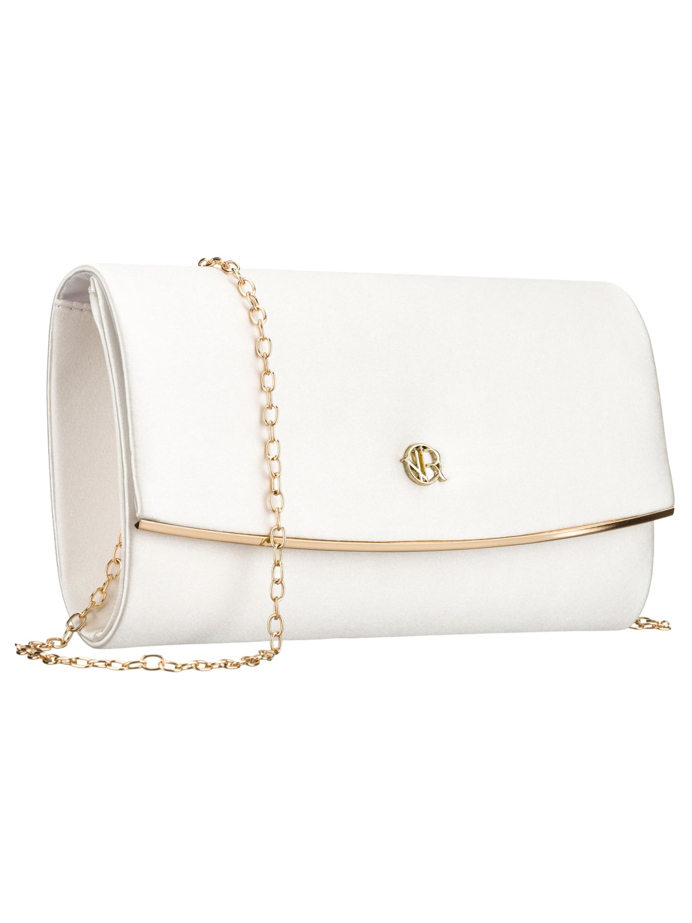 Tomshop24-7 Clutch 'Rovicky Mia Satin' in White: front
