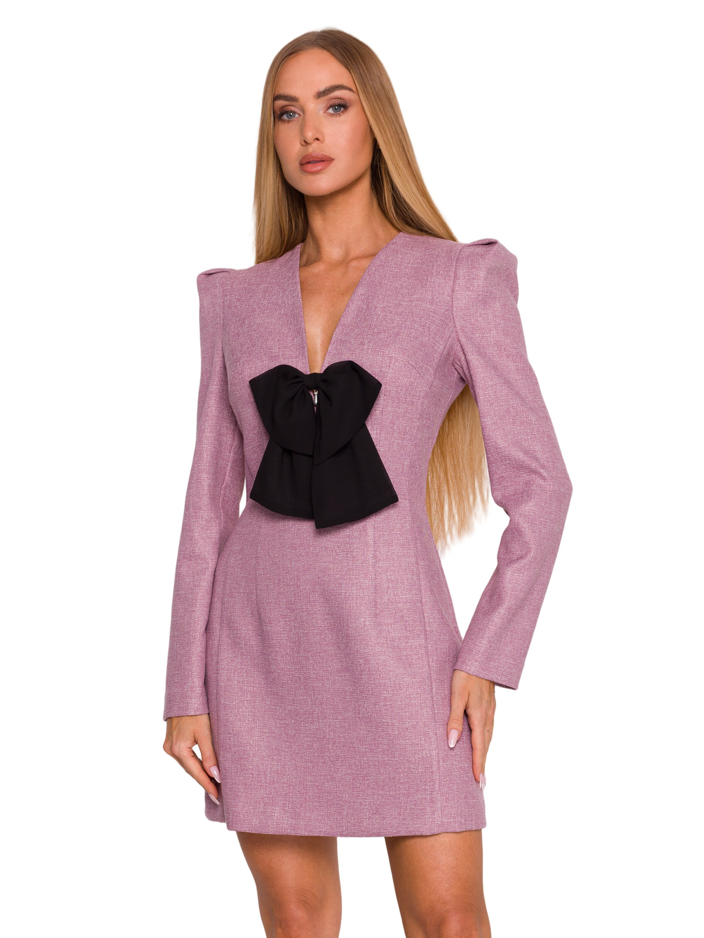 Rochie 'Sukienka tweedowa z kokardą szyfonową' de la made of emotion pe roz