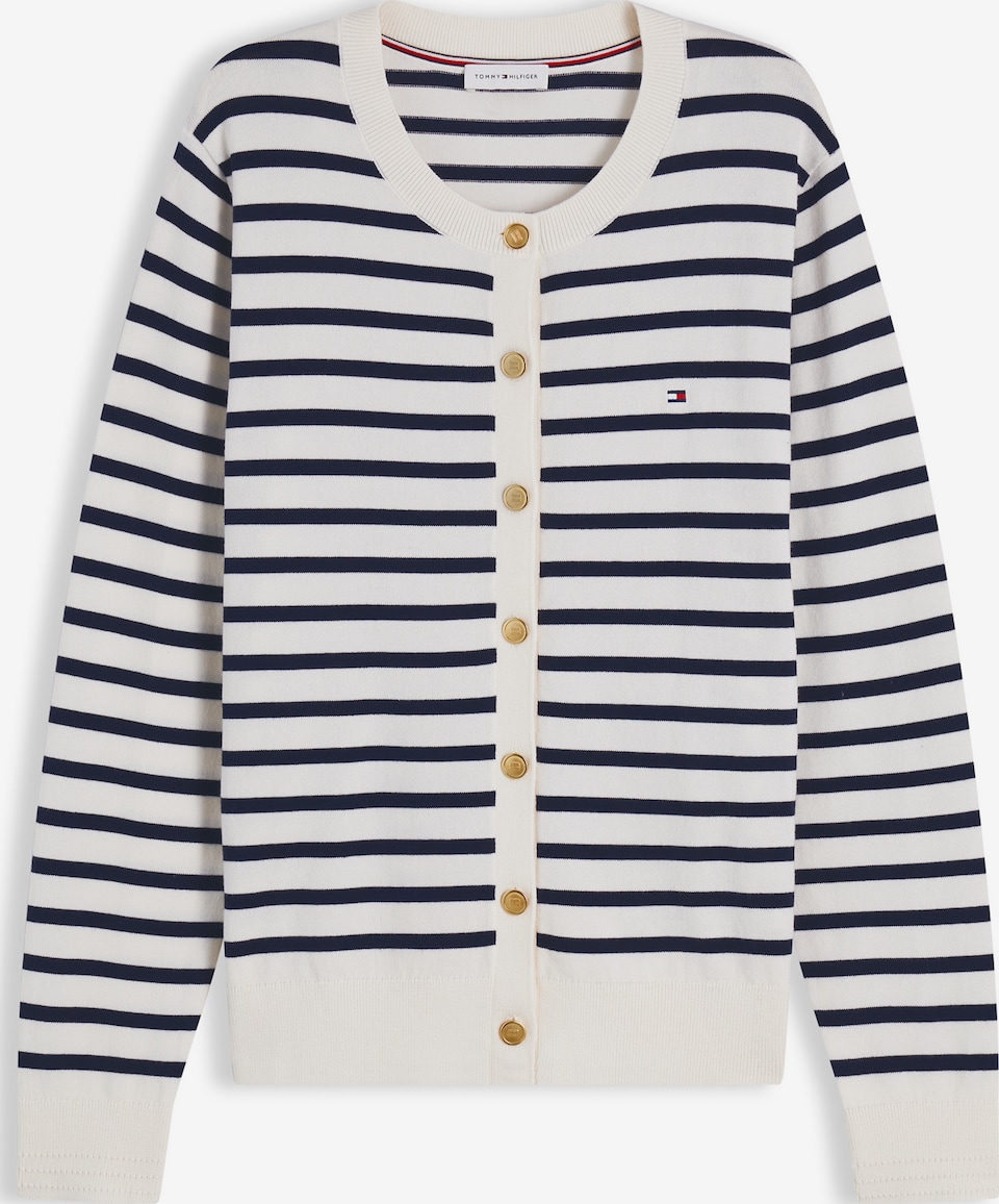 Geacă tricotată 'Fine' de la TOMMY HILFIGER pe bej: față