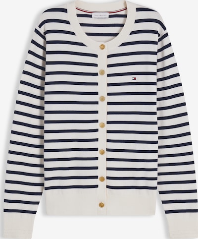 TOMMY HILFIGER Neuletakki koossa XXS värissä vaaleabeige / laivastonsininen, Tuotenäkymä