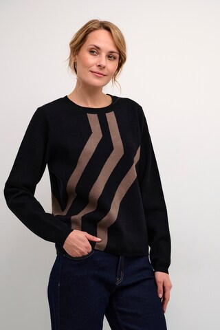 Pull-over CULTURE en noir : devant