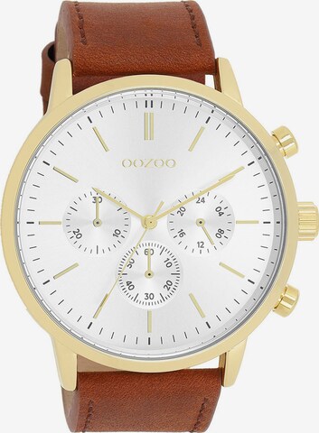 OOZOO Analog Watch in Brown: front