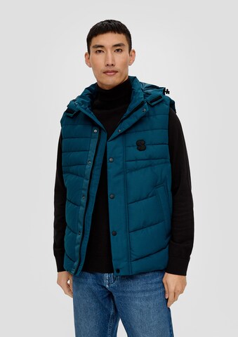 s.Oliver Bodywarmer in Blauw: voorkant