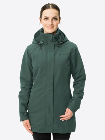 VAUDE Outdoor Coat 'Abelia' in Green: front