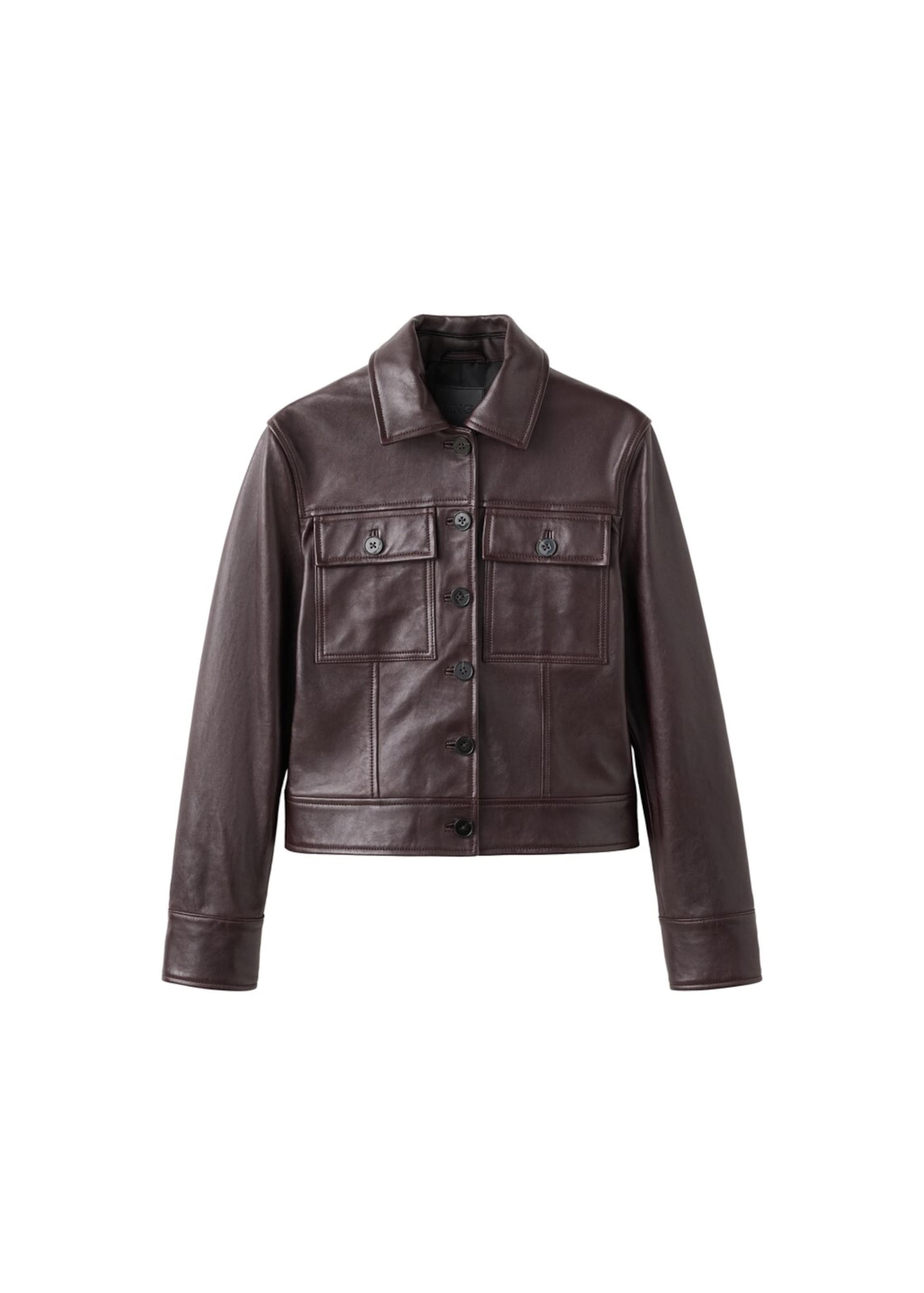 MANGO Between-Season Jacket in Brown: front