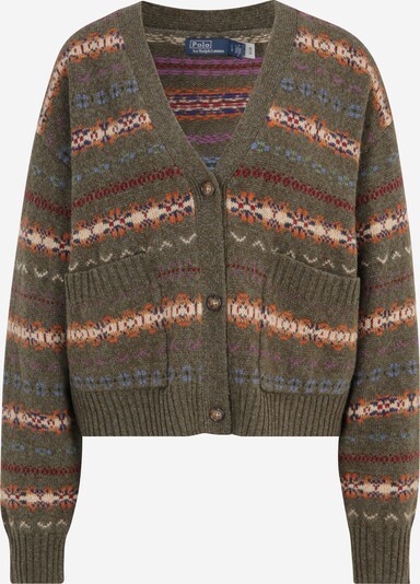 Polo Ralph Lauren Cardigan en bleu / gris basalte / olive / orange, Vue avec produit