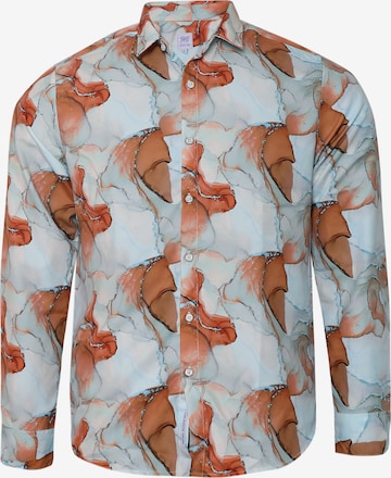 Coupe regular Chemise 'Zayne' Campus Sutra en mélange de couleurs : devant