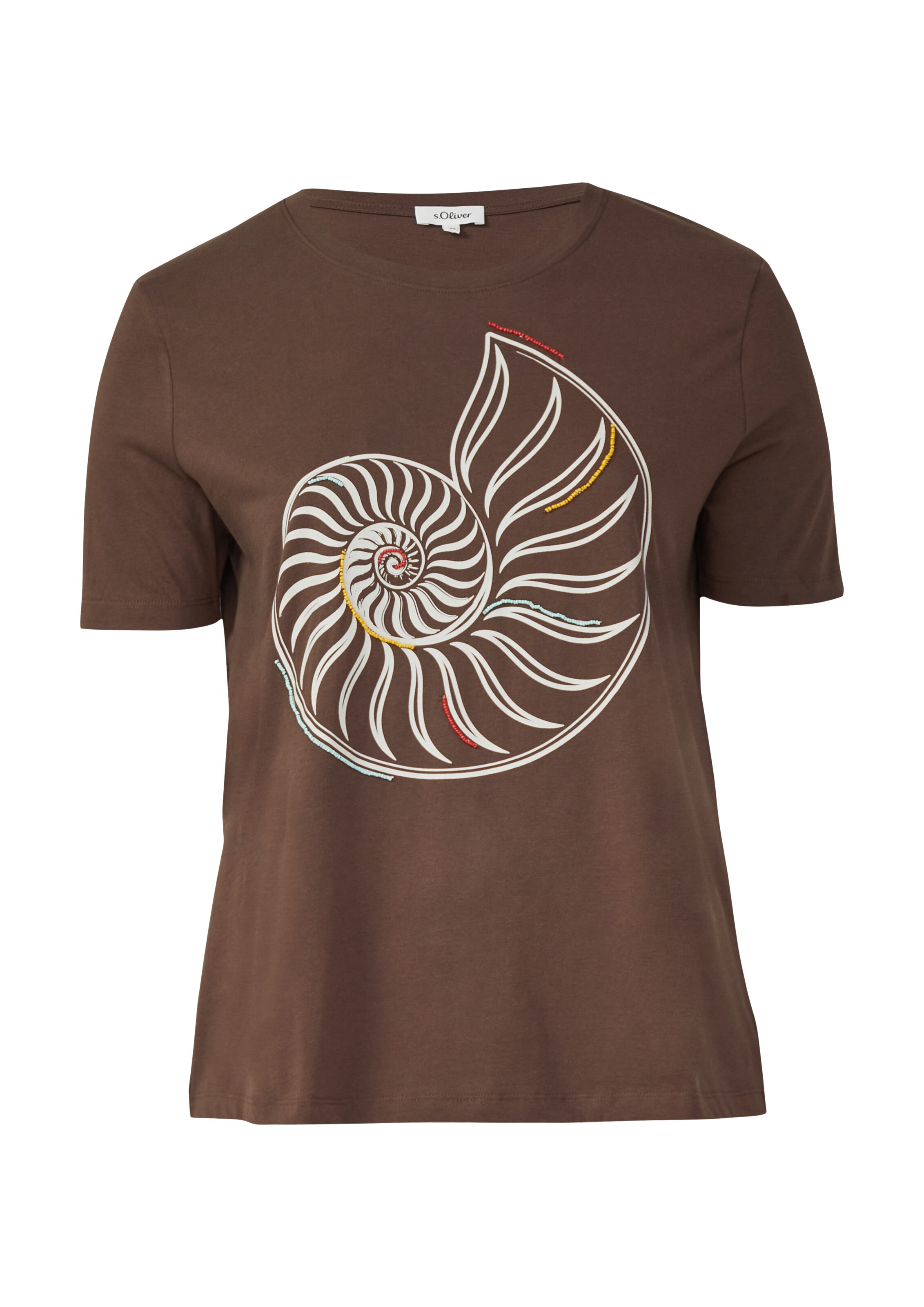 T-shirt s.Oliver Red Label Plus en marron : devant