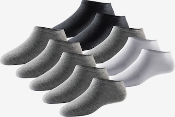 SCHIESSER - Calcetines invisibles ' Bluebird ' en gris: frente