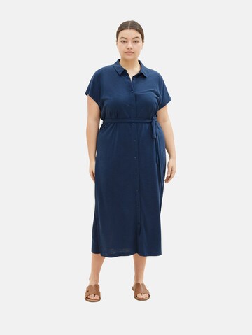 Tom Tailor Women + Shirt dress in Blue: front