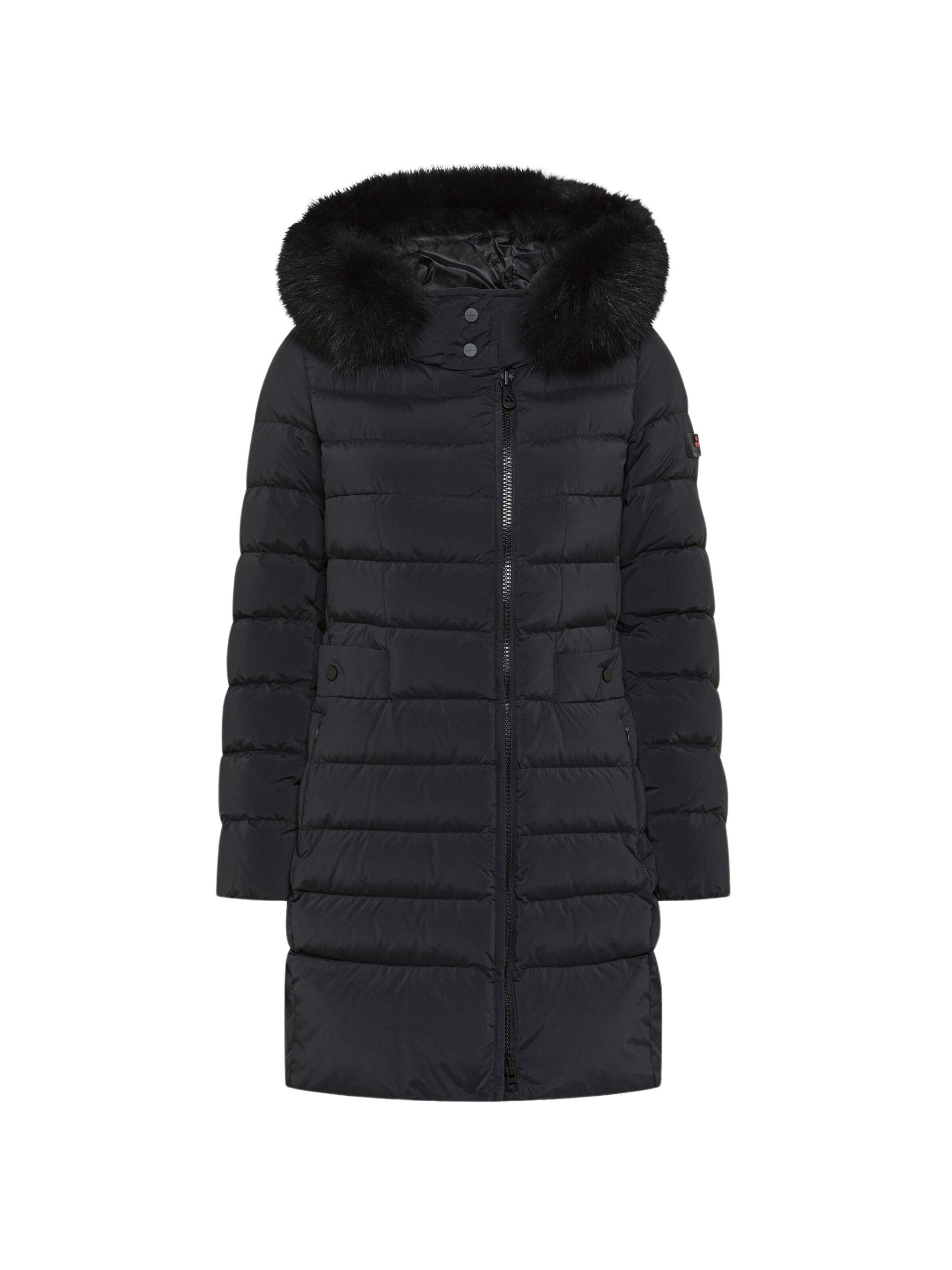 Peuterey Winterjas 'PEUTEREY SERIOLA ML 06 FUR GIUBBINO' in Zwart: voorkant
