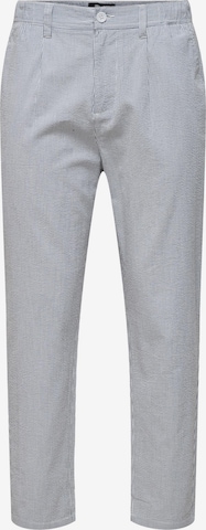 Slimfit Pantaloni con pieghe 'Dew' di Only & Sons in blu: frontale