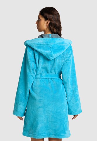 Carlo Colucci Short Bathrobe 'Como' in Blue