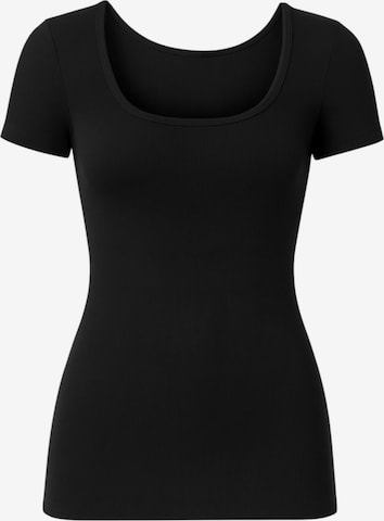 Top 'SQUAREFORM' di fashionshowcase in nero: frontale