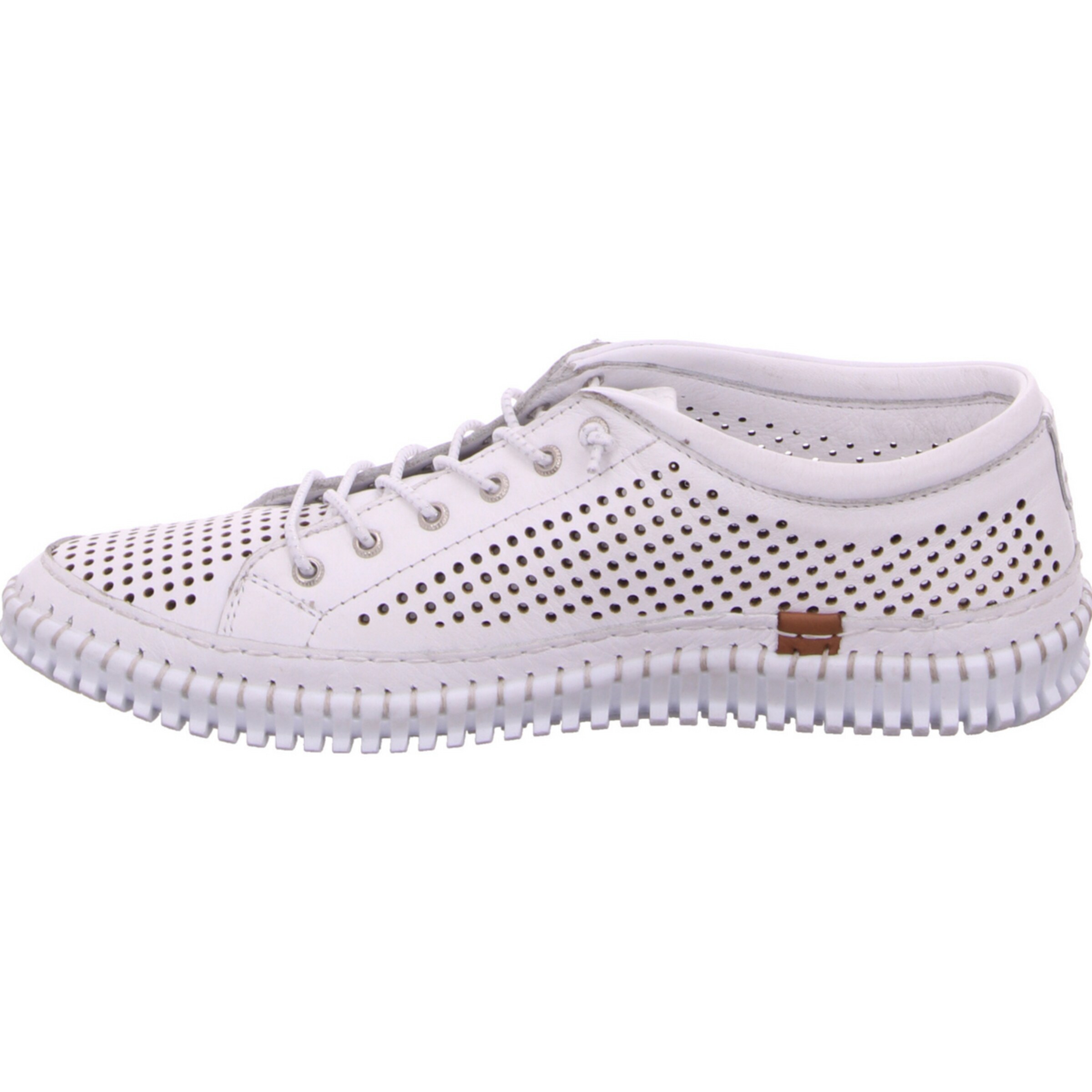 Esgano Schnürschuh mit Lochmuster in Weiß