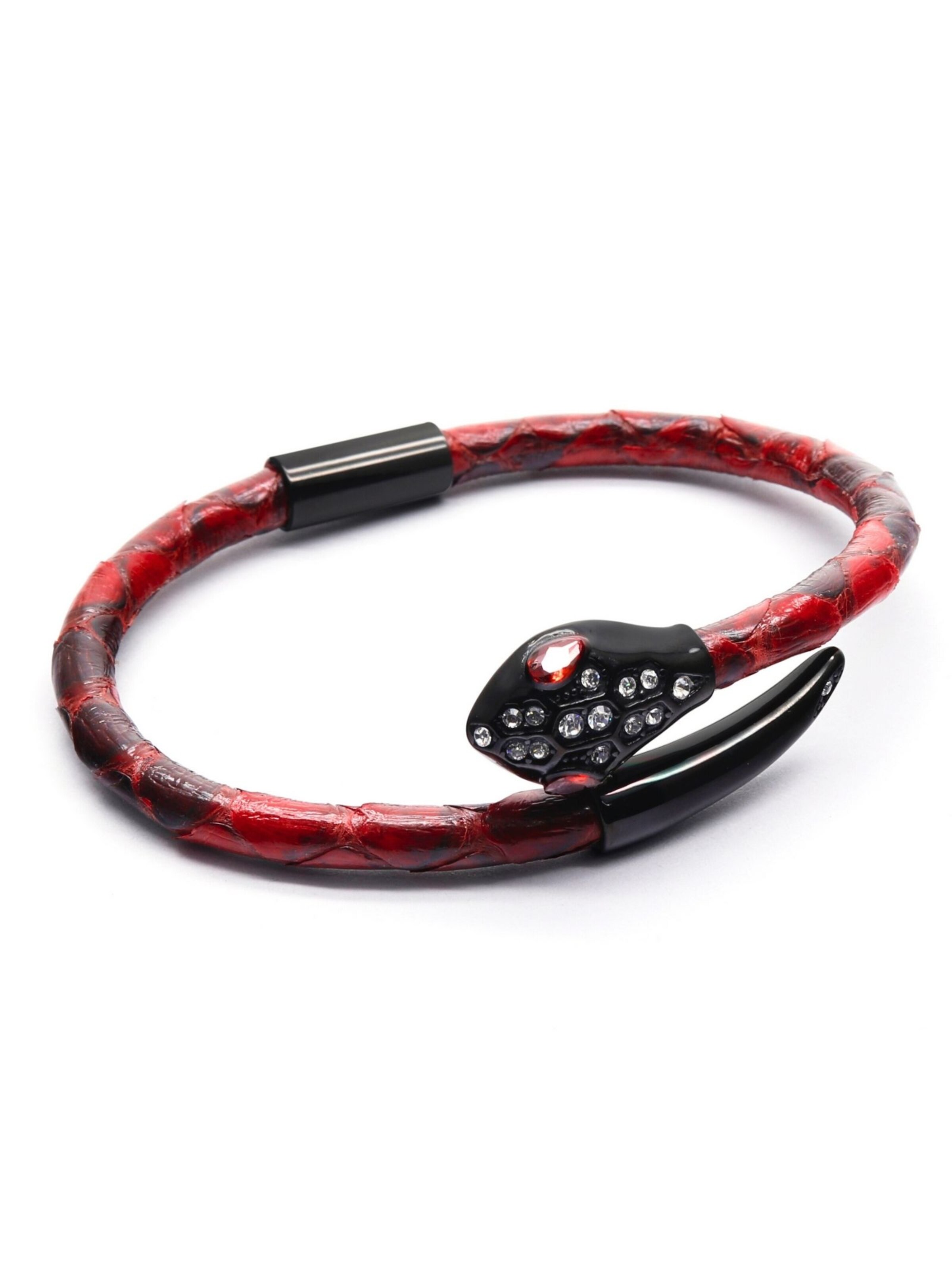 GT Collection Bracelet 'Snake Head' in Red: front
