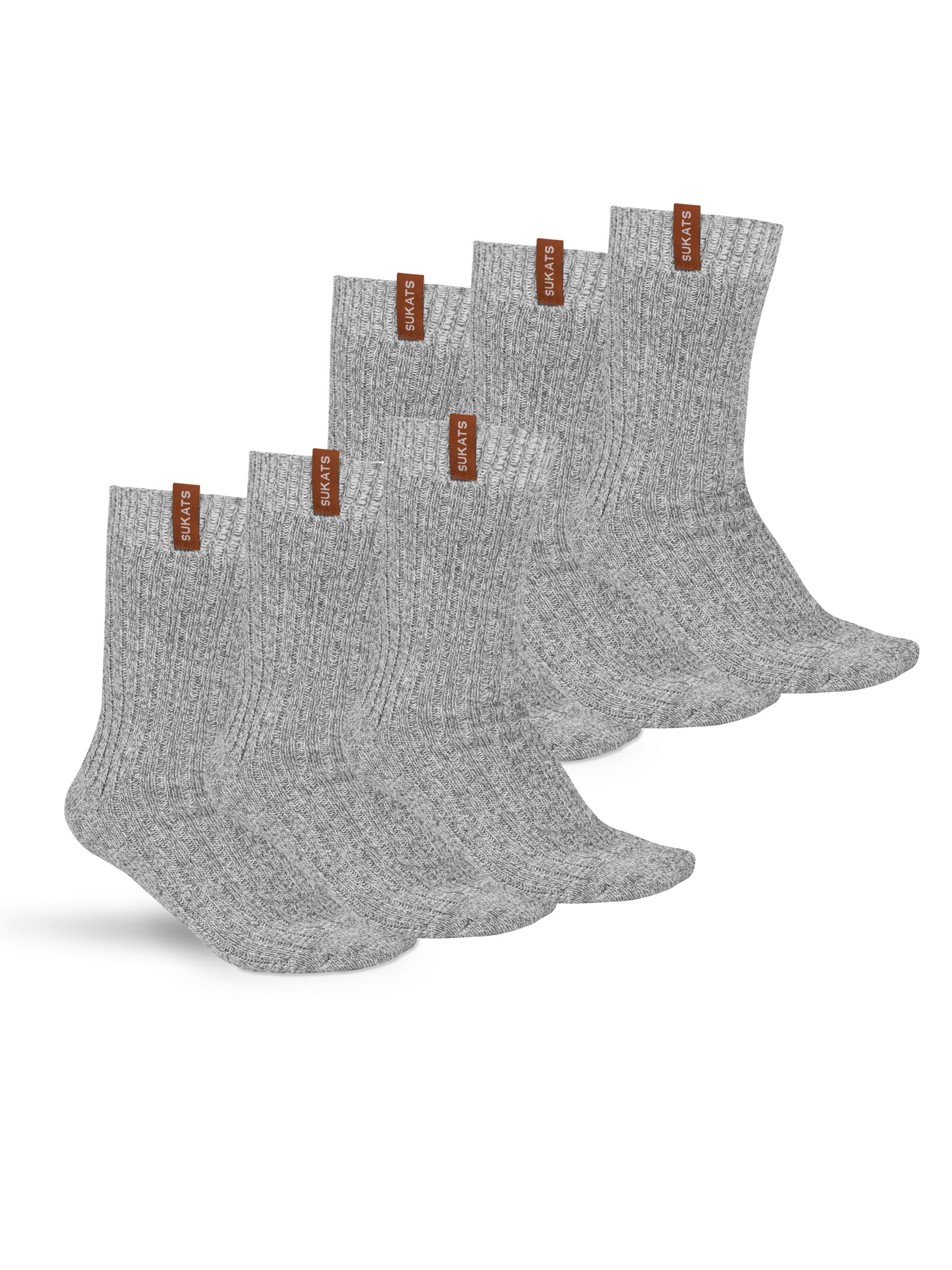 Sukats Socks 'Norwegians Premium Deluxe Noorse Sokken - 6 Paar' in Grey