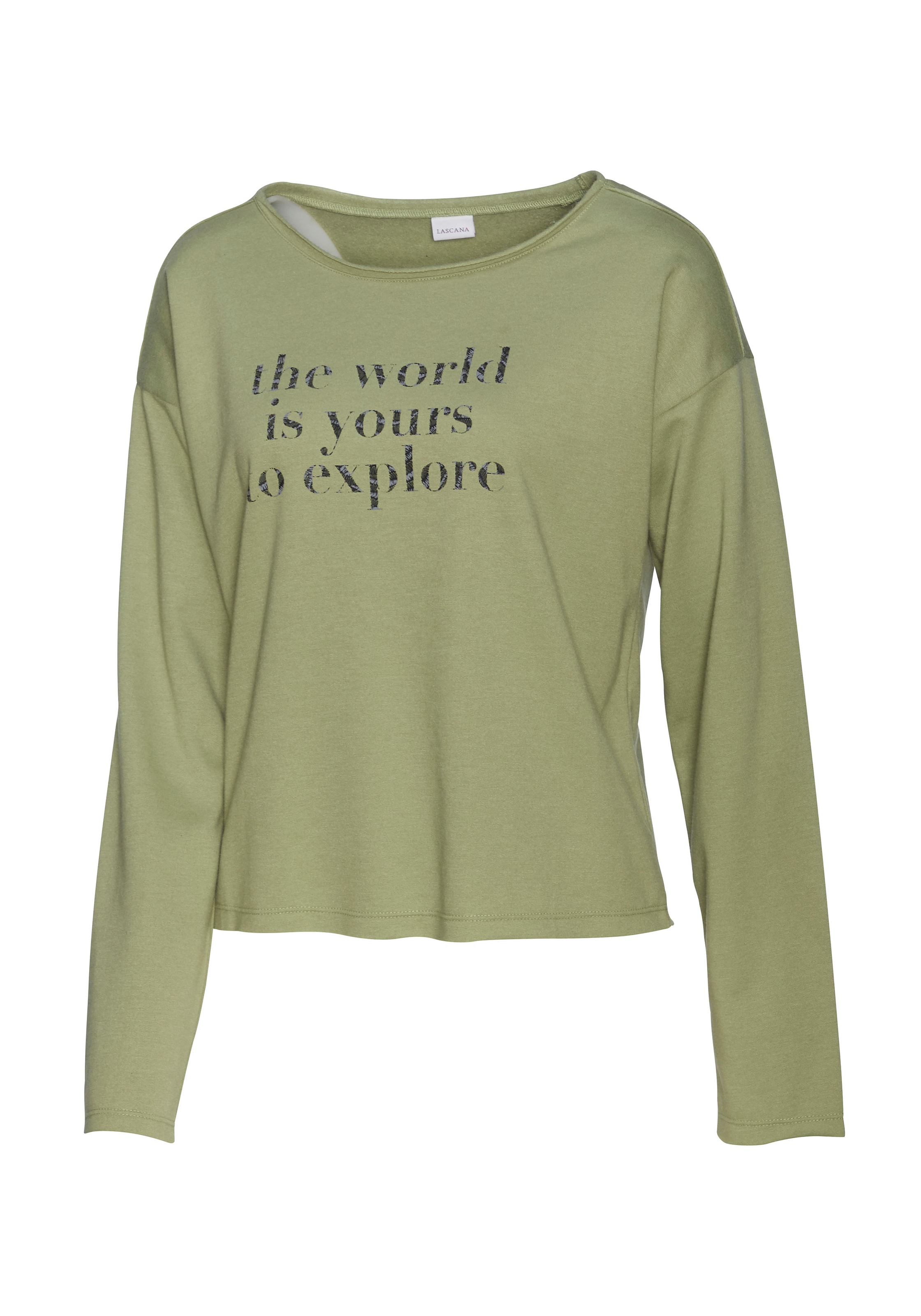 LASCANA Sweatshirt in Green