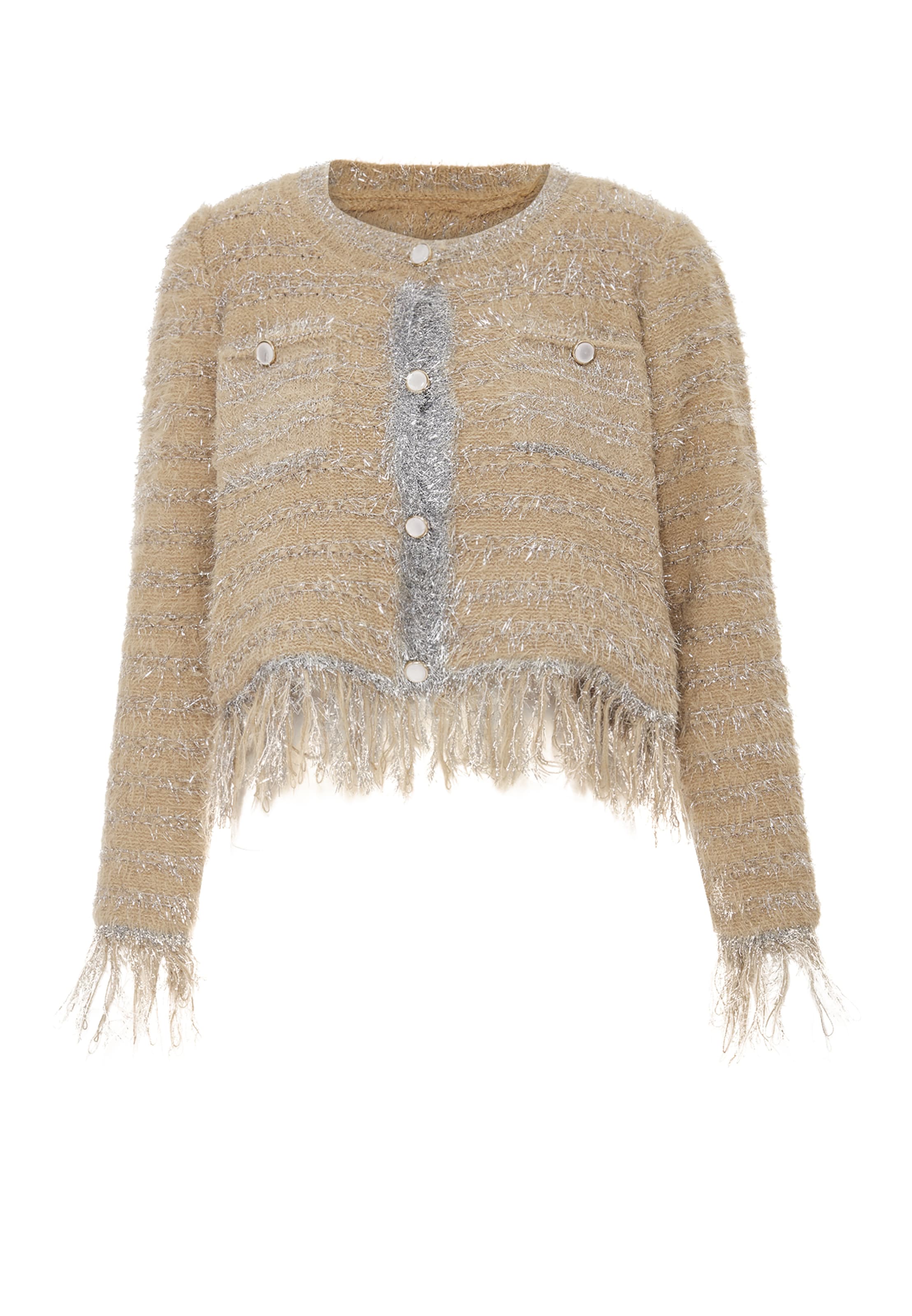 NALLY Cardigan i beige: forside