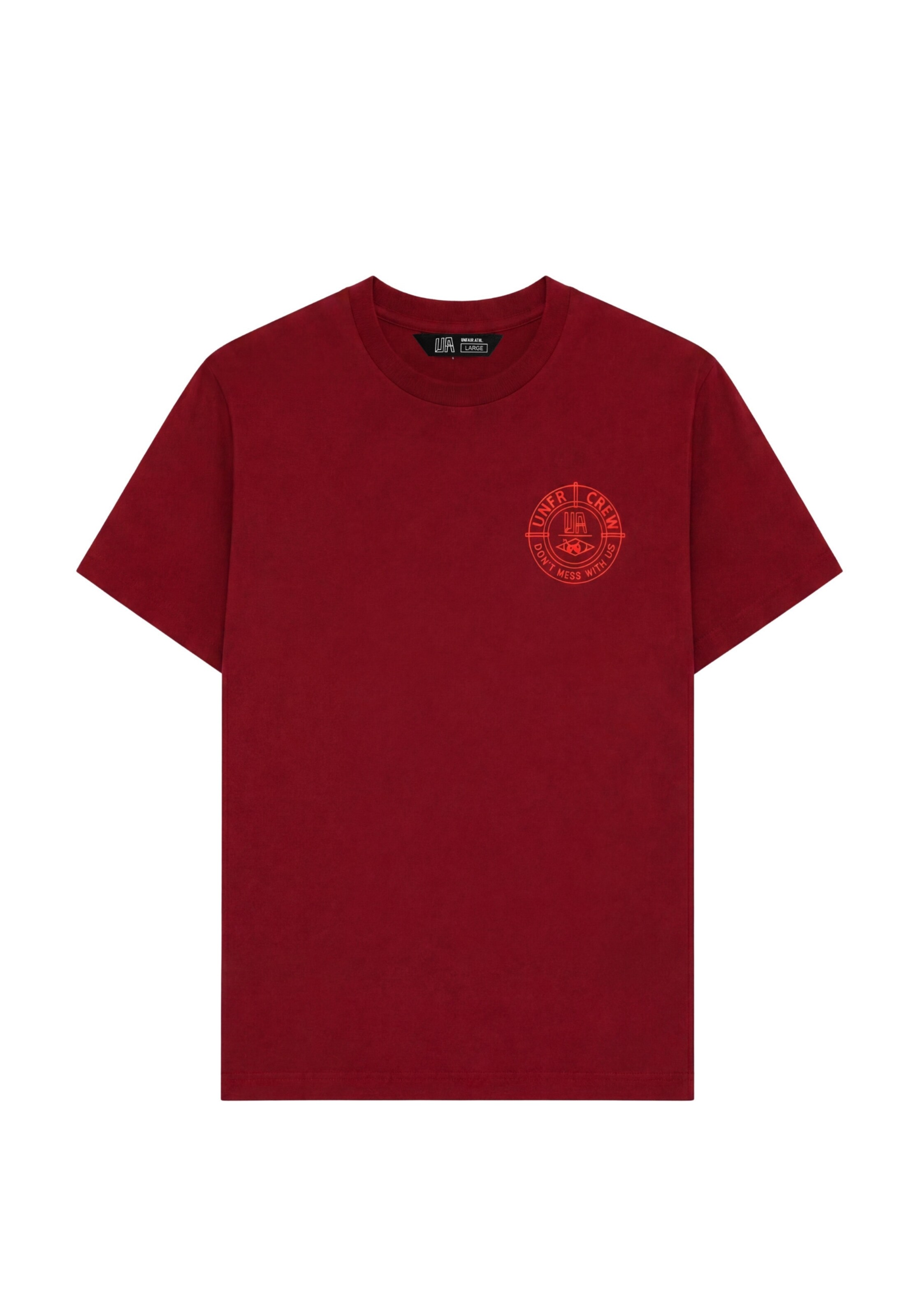 T-Shirt 'DMWU' Unfair Athletics en rouge : devant