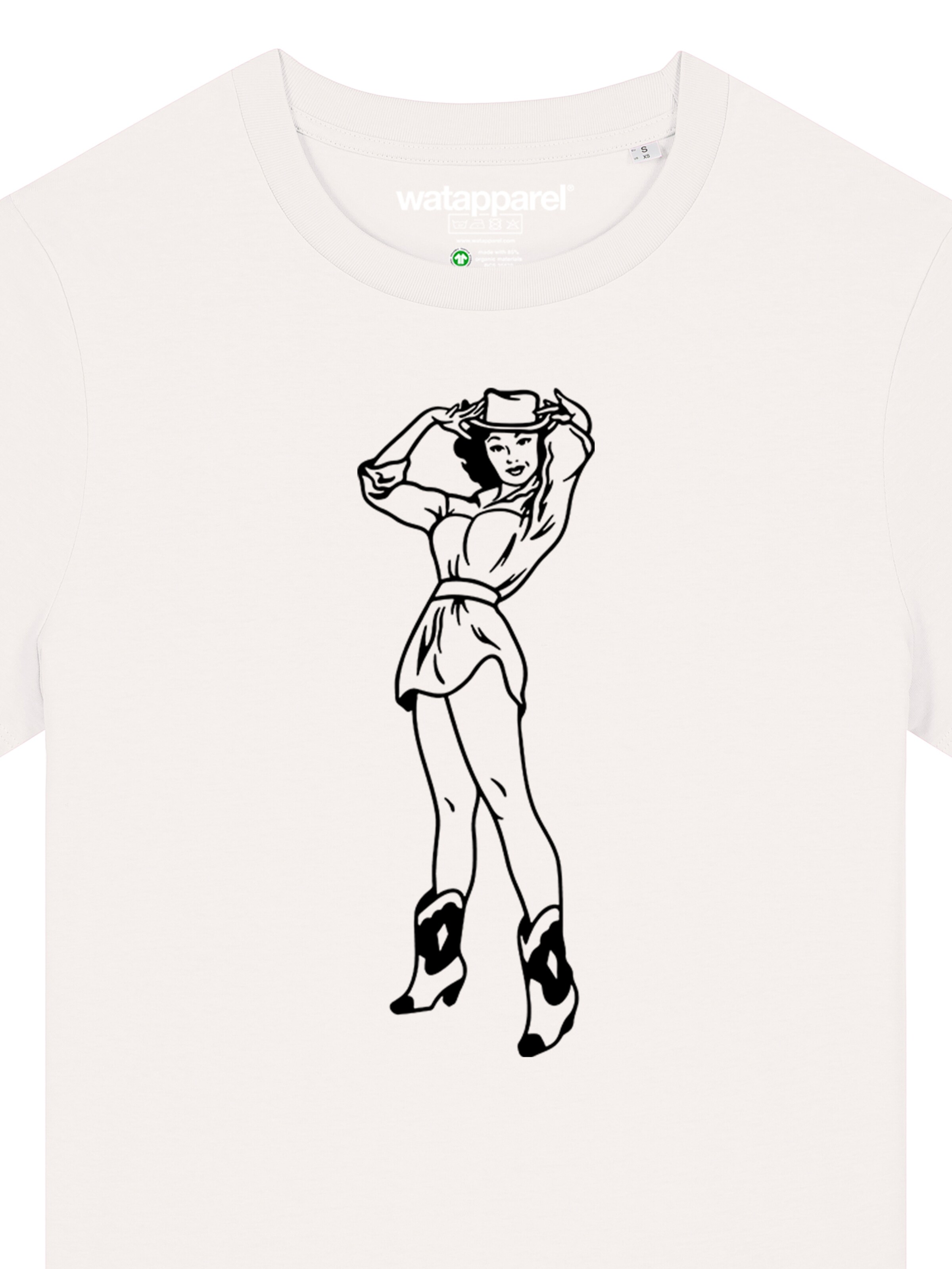 Maglietta 'Cowgirl' di Watapparel in bianco