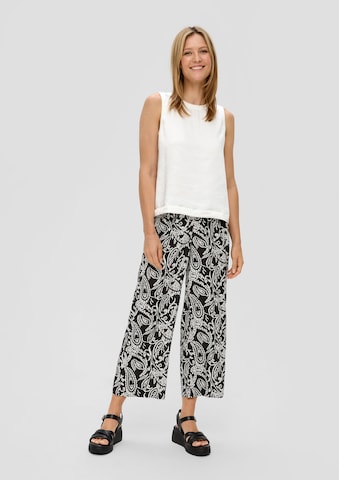 s.Oliver Wide leg Broek in Zwart