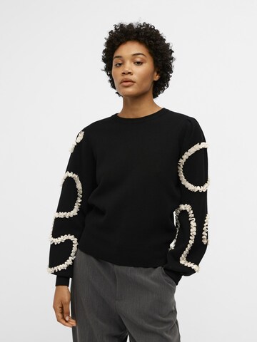 Pull-over OBJECT en noir : devant