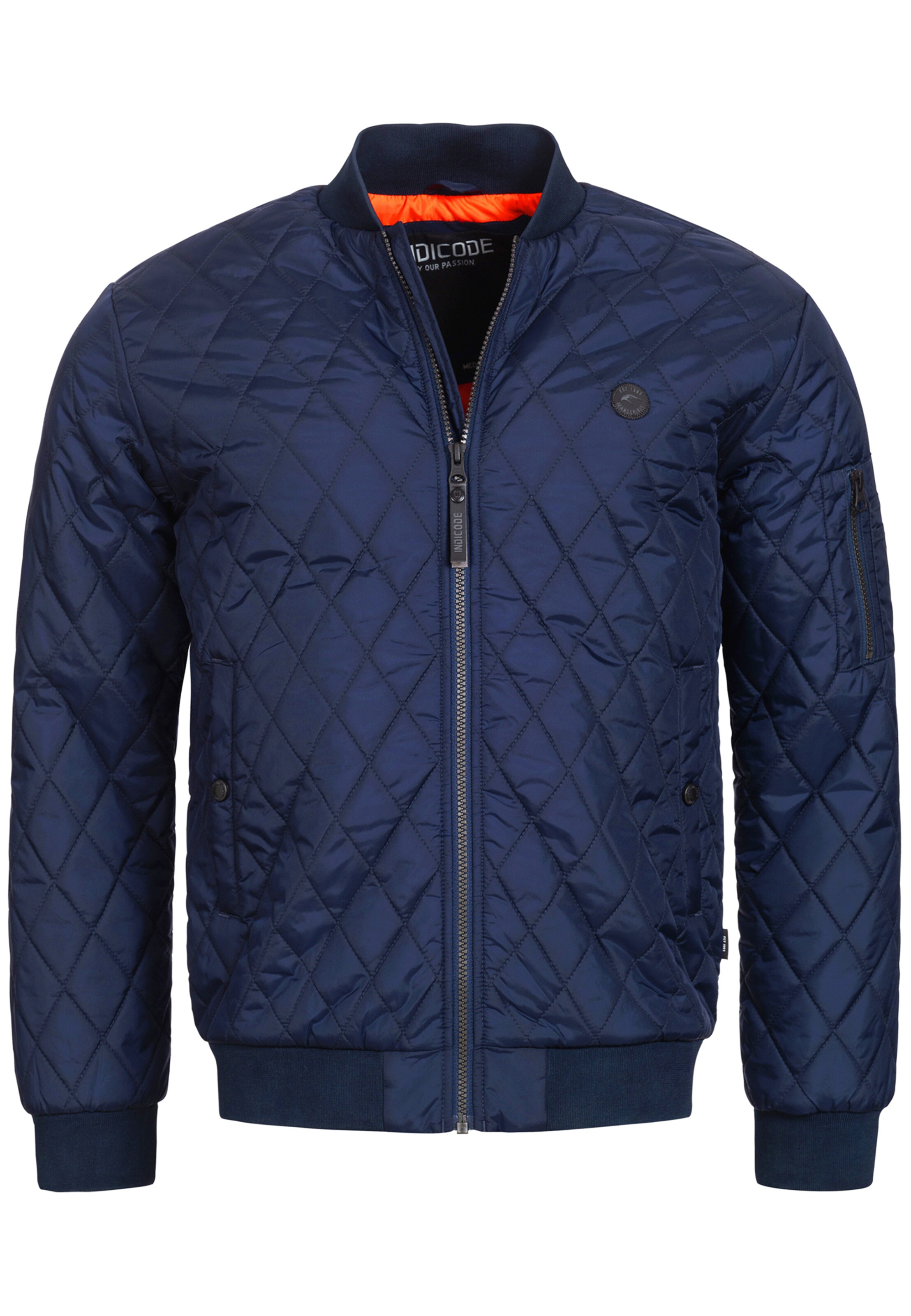 INDICODE JEANS Tussenjas 'Novak' in Blauw: voorkant