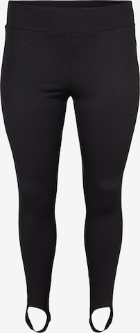 Zizzi Skinny Leggings in Zwart: voorkant