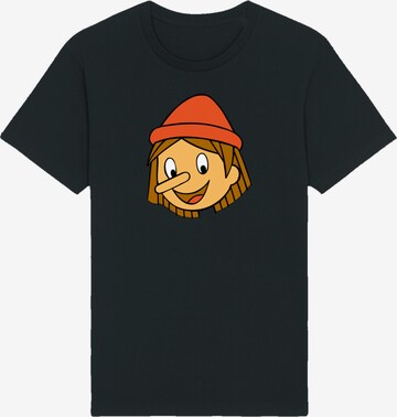 T-Shirt 'Pinocchio LOGO' F4NT4STIC en marron : devant