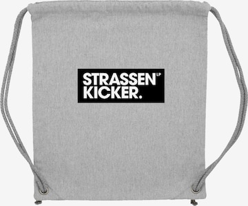 STRASSENKICKER Gym Bag in Grey: front