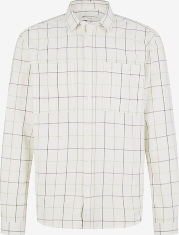 TOM TAILOR DENIM Comfort fit Button Up Shirt in White: front