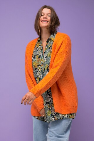 Studio Untold Knit Cardigan in Orange