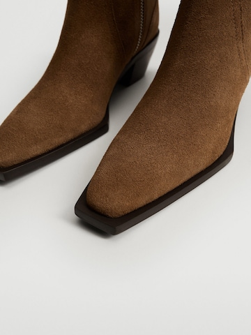 MANGO Ankle Boots 'FAR1' in Brown