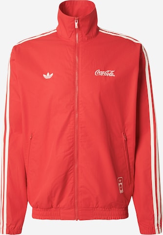ADIDAS ORIGINALSPrijelazna jakna 'Coca Cola Classic Firebird' - crvena boja: prednji dio