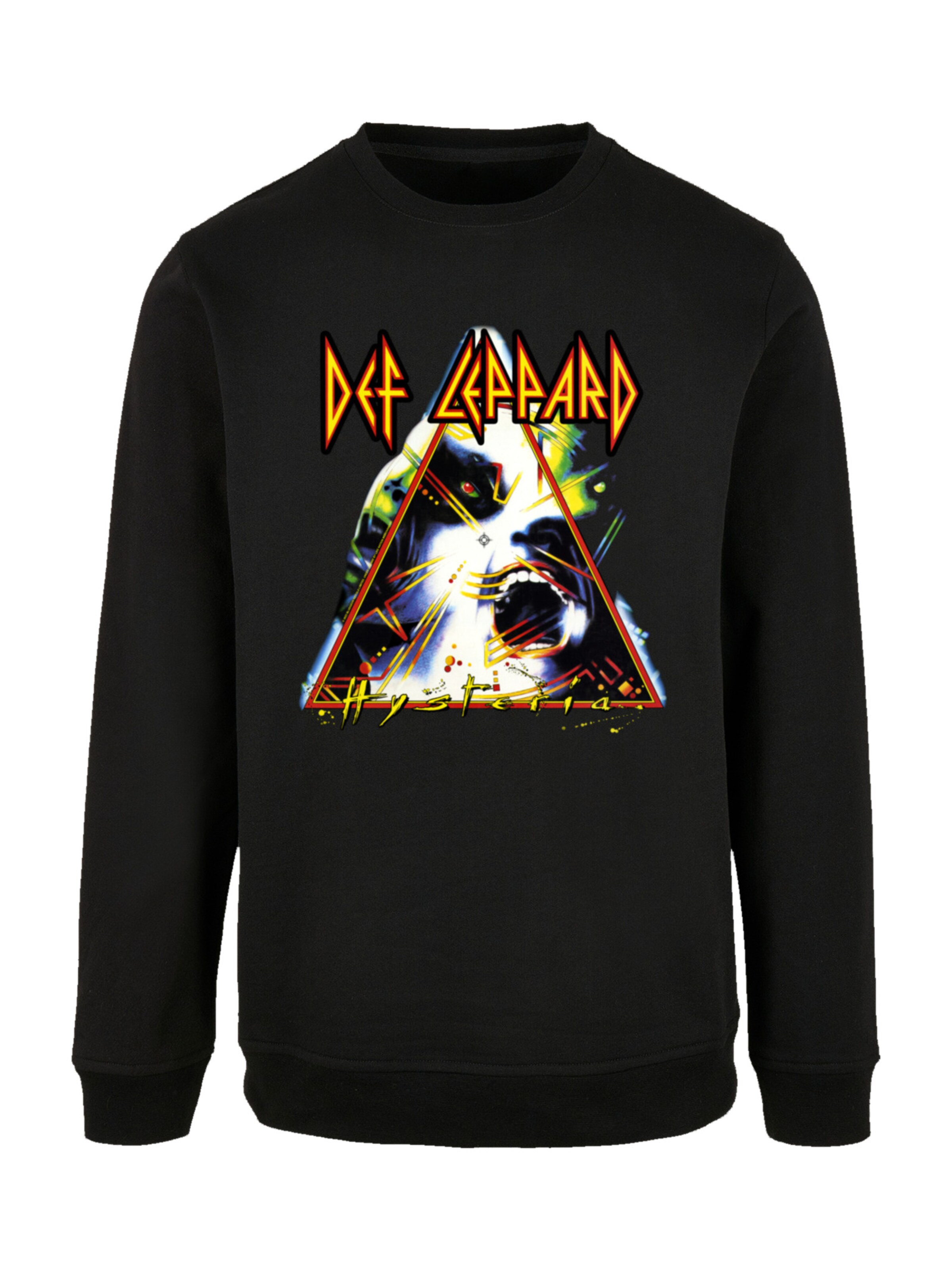 F4NT4STIC Sweatshirt 'Def Leppard Hysteria' in Schwarz: Vorderseite