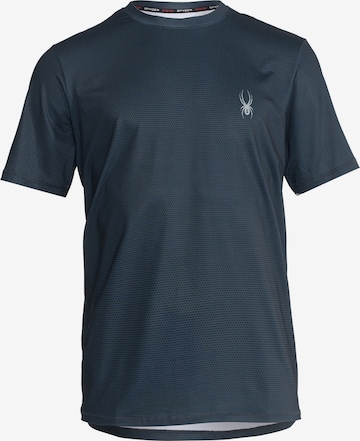 SpyderTehnička sportska majica - plava boja: prednji dio