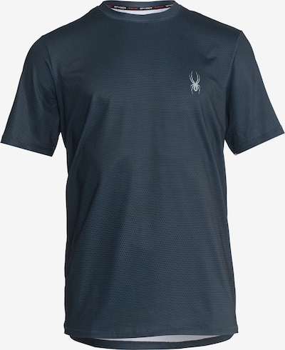 Spyder T-Shirt fonctionnel en bleu nuit / pétrole / blanc, Vue avec produit