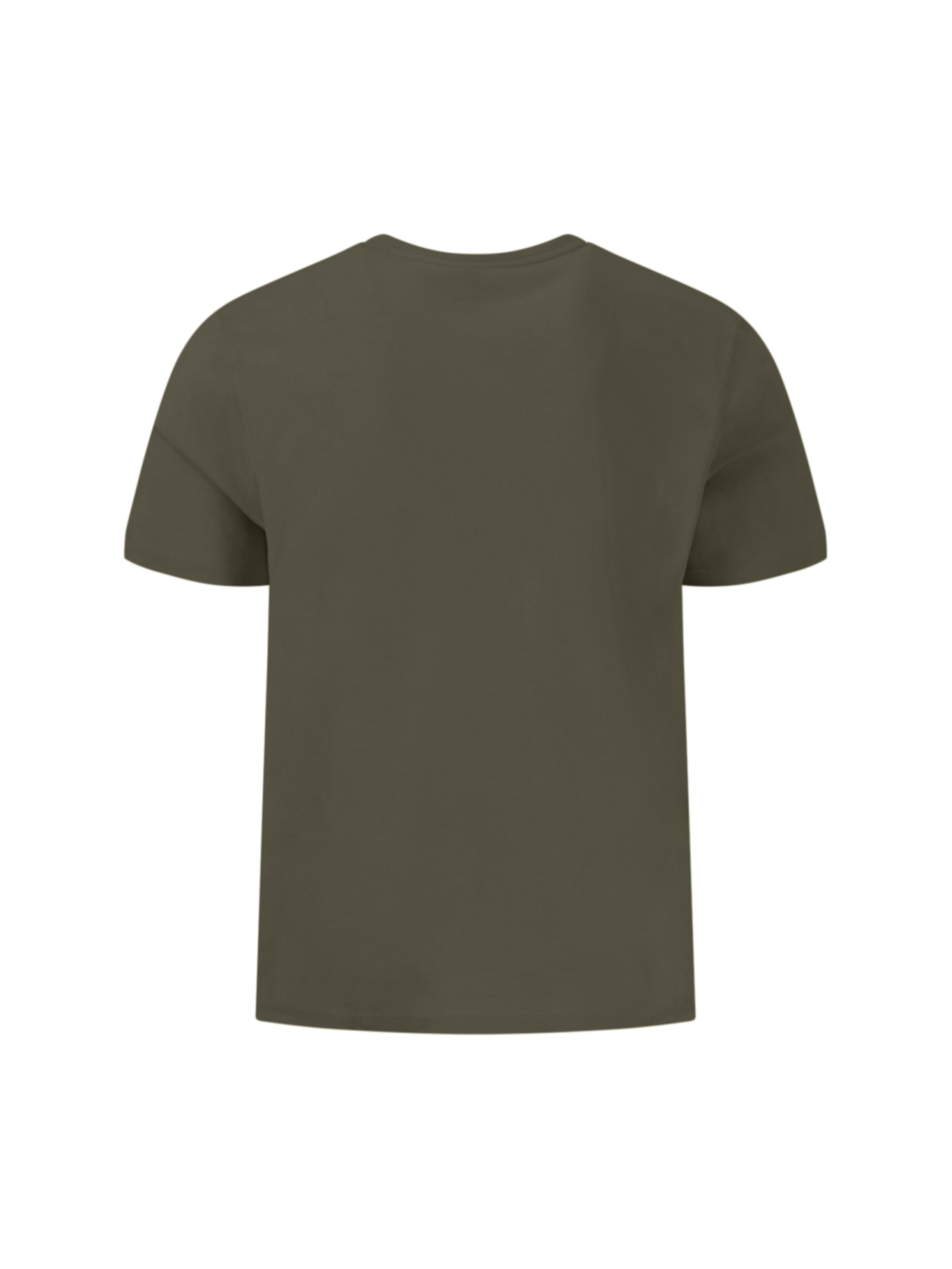 Fynch Hatton Shirt 'T-shirt, basic, single jersey dark khaki'‌‌‌‌‌‌‌‌‌‌ in Grün